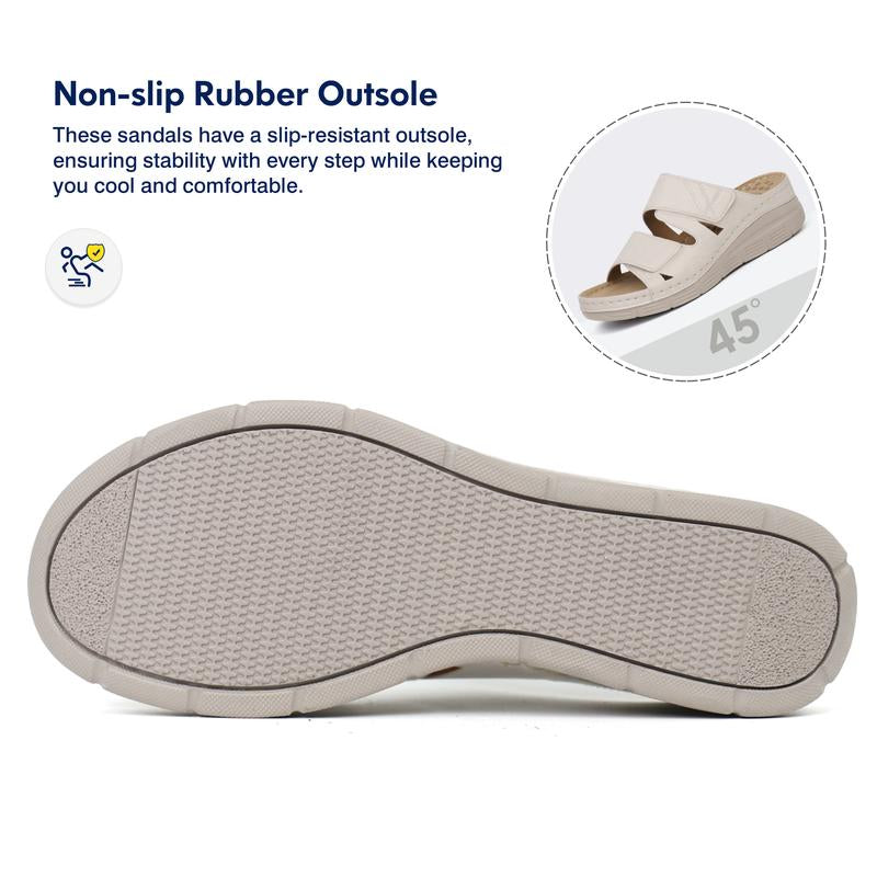 Ortho+Rest Women Arch Support Slides Orthotic Walking Sandals Orthopedic Summer Platform Sandals Girl Black