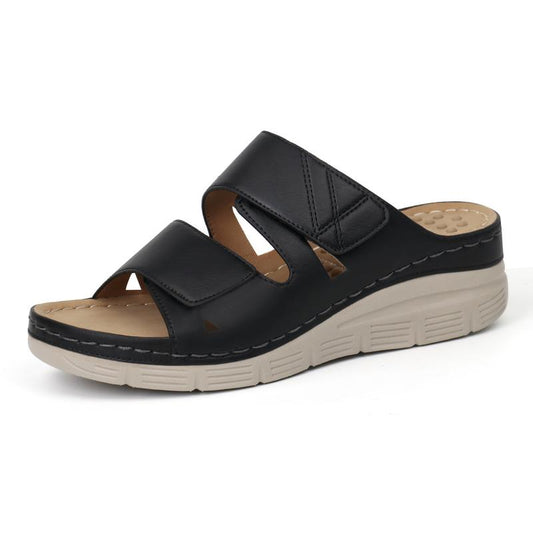 Ortho+Rest Women Arch Support Slides Orthotic Walking Sandals Orthopedic Summer Platform Sandals Girl Black