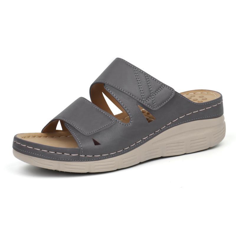 Ortho+Rest Women Arch Support Slides Orthotic Walking Sandals Orthopedic Summer Platform Sandals Girl Black