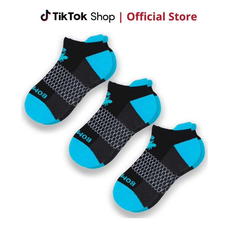 3 Pairs Bombas Women'S Ankle Socks | Women'S Tri-Block Ankle Socks | BB Socks for Men