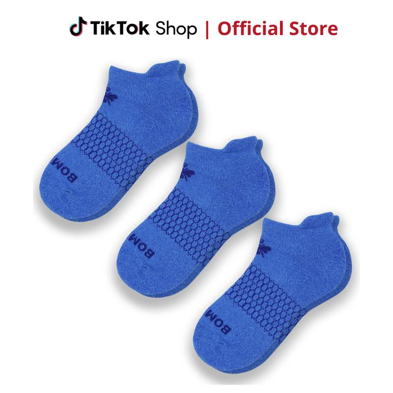 3 Pairs Bombas Women'S Ankle Socks | Women'S Tri-Block Ankle Socks | BB Socks for Men