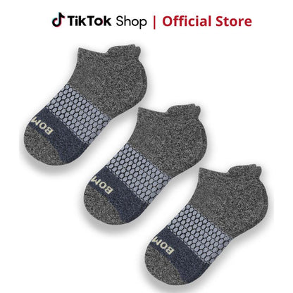 3 Pairs Bombas Women'S Ankle Socks | Women'S Tri-Block Ankle Socks | BB Socks for Men