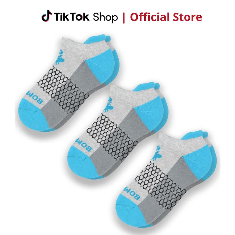 3 Pairs Bombas Women'S Ankle Socks | Women'S Tri-Block Ankle Socks | BB Socks for Men