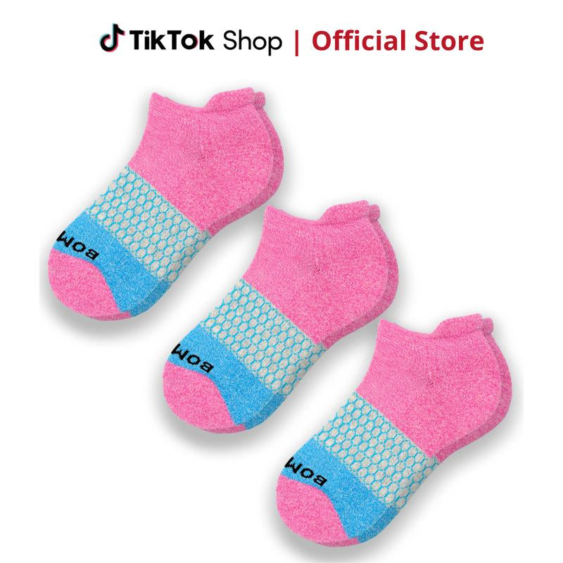 3 Pairs Bombas Women'S Ankle Socks | Women'S Tri-Block Ankle Socks | BB Socks for Men