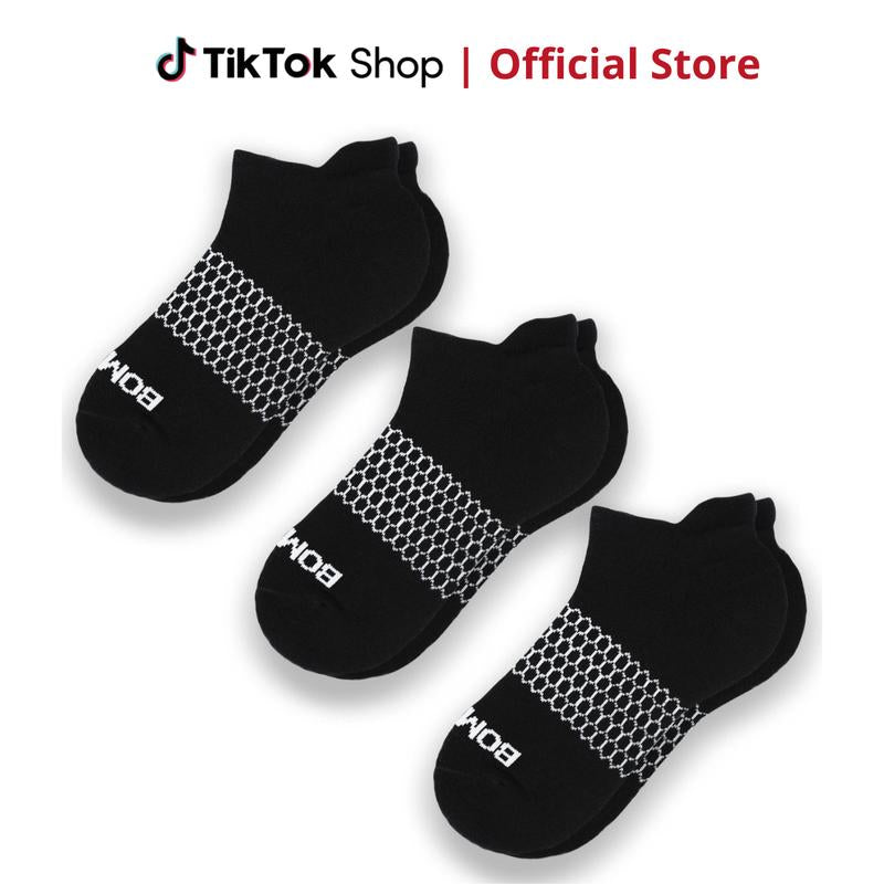 3 Pairs Bombas Women'S Ankle Socks | Women'S Tri-Block Ankle Socks | BB Socks for Men