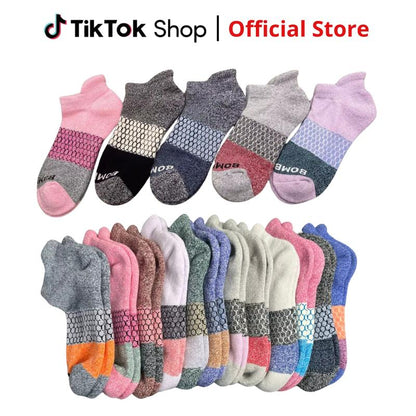 3 Pairs Bombas Women'S Ankle Socks | Women'S Tri-Block Ankle Socks | BB Socks for Men